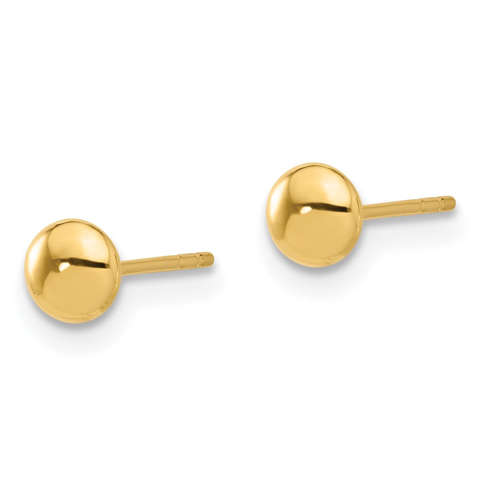 14k Yellow Gold 4.4 mm Button Post Earrings (0.36 grams)