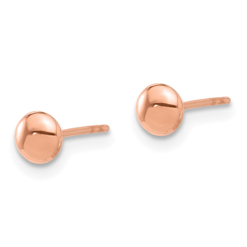 14k Rose Gold 4.4 mm Button Post Earrings (0.38 grams)
