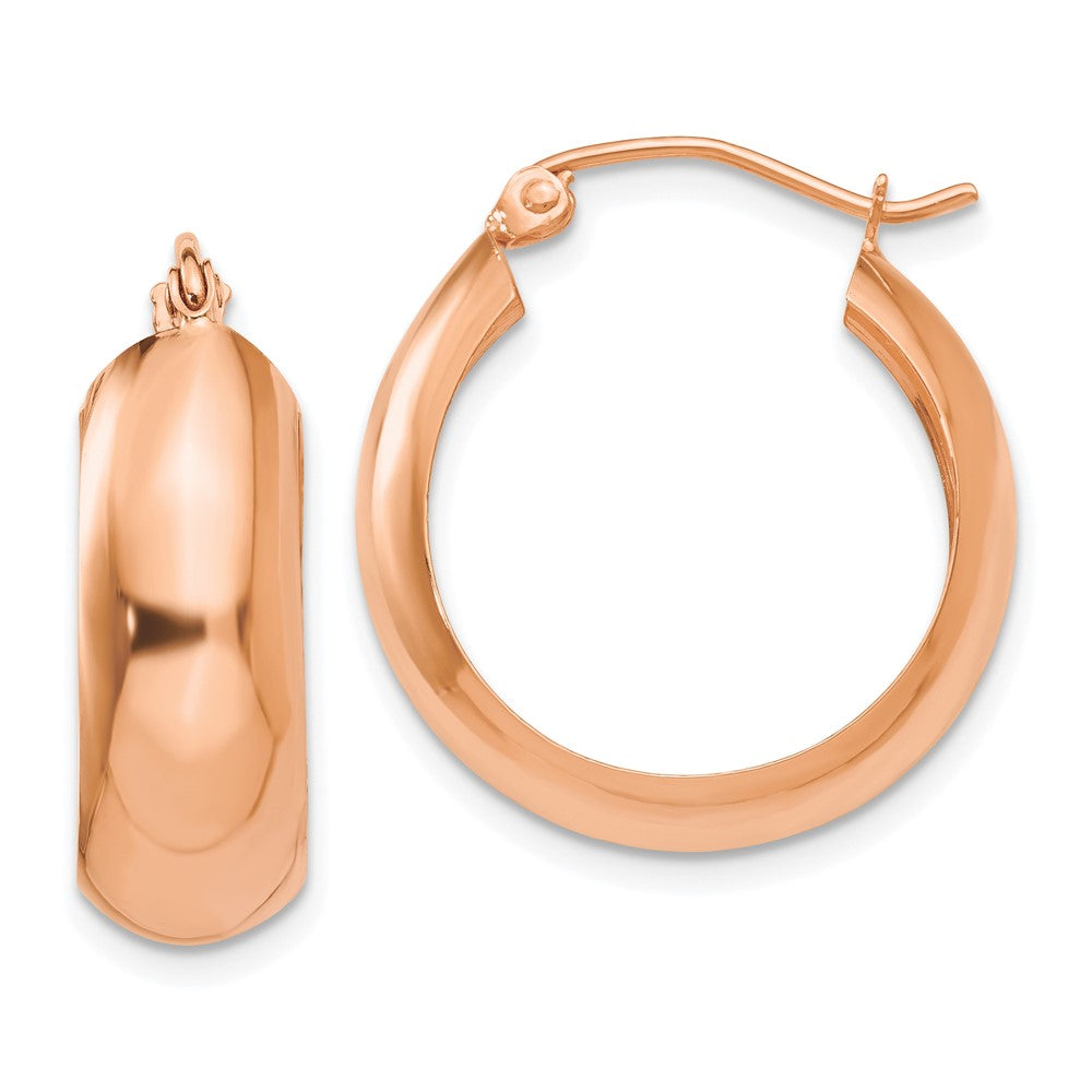 14k Rose Gold 7 mm Hoop Earrings (1.94 grams)