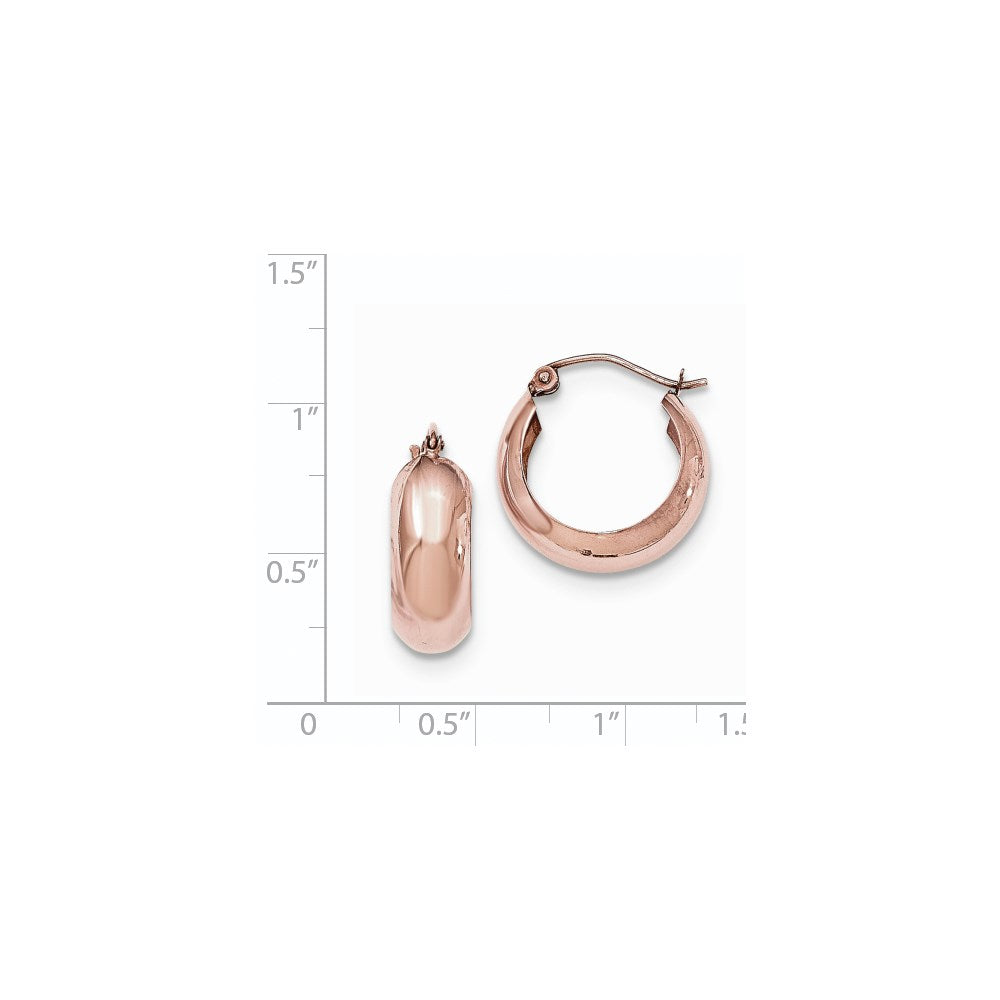 14k Rose Gold 2 mm Hoop Earrings (1.55 grams)