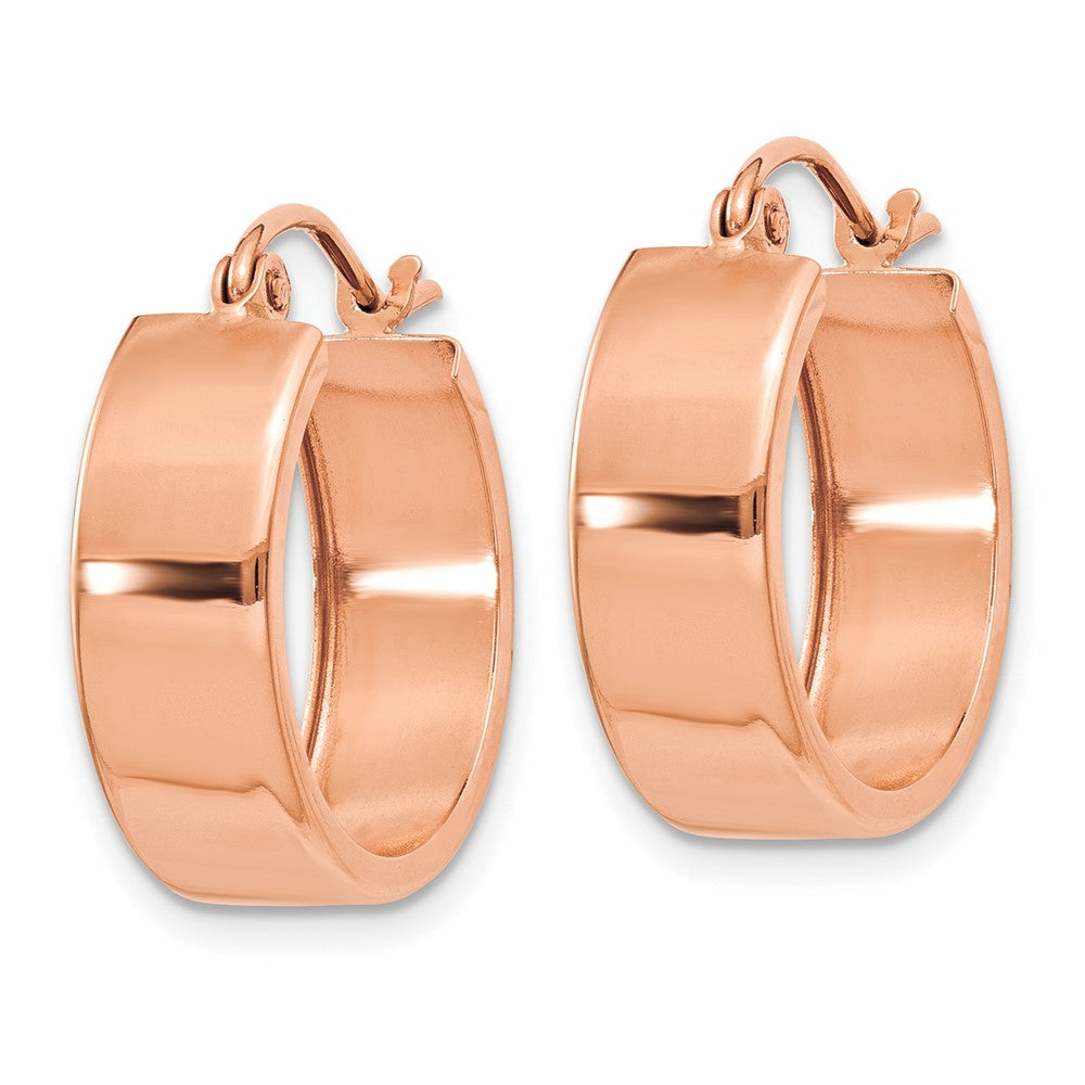 14k Rose Gold 5.5 mm Polished Hoop Earrings (1.67 grams)