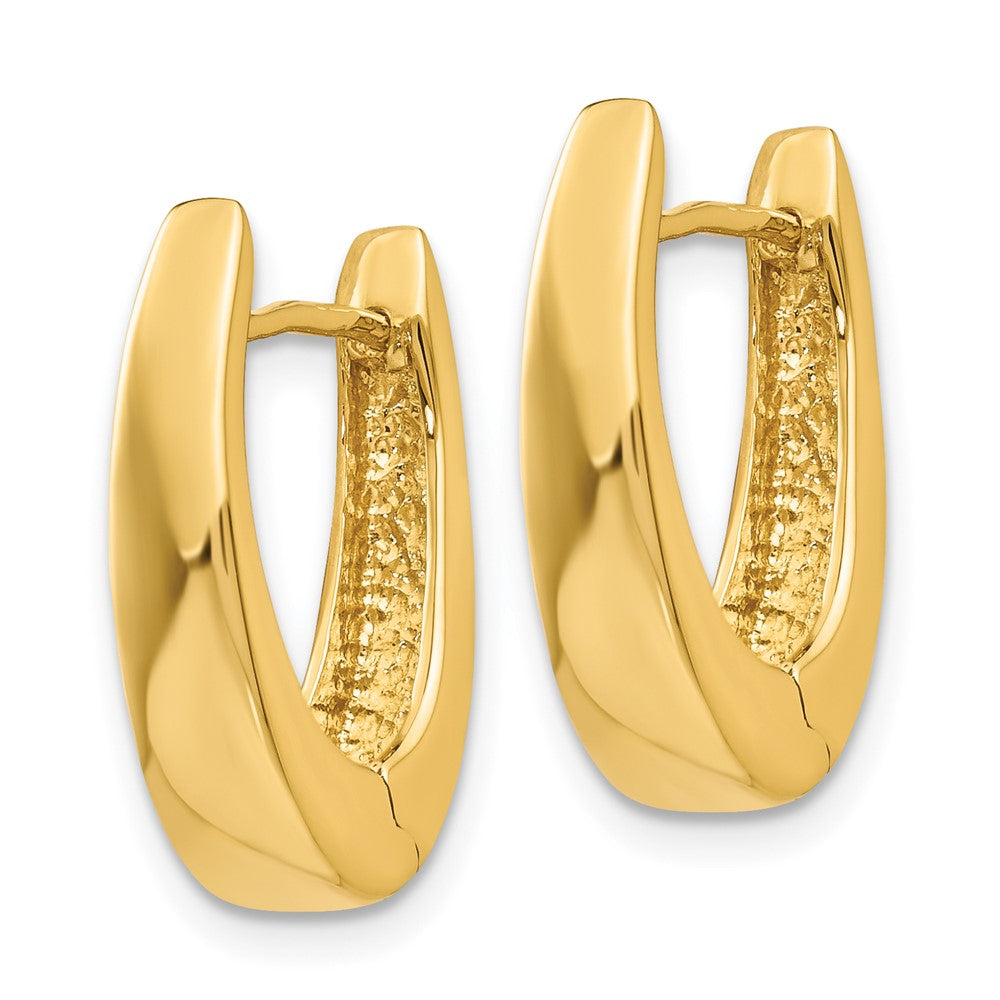 14k Yellow Gold 11 mm Polished Hinged Hoop Earrings (4.71 grams)