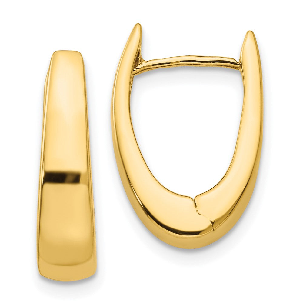 14k Yellow Gold 11 mm Polished Hinged Hoop Earrings (4.71 grams)