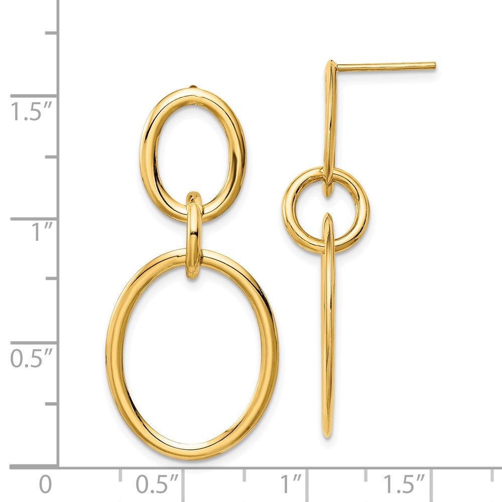 14k Yellow Gold 17 mm Hoop Earrings (1.46 grams)