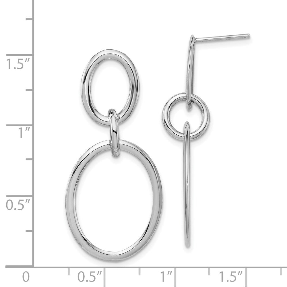 14k White Gold 17 mm Hoop Earrings (1.57 grams)