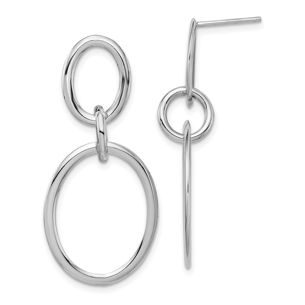 14k White Gold 17 mm Hoop Earrings (1.57 grams)