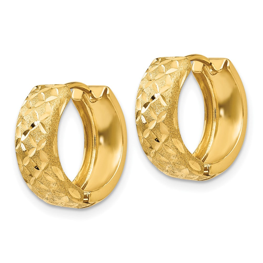 14k Yellow Gold 6 mm Hinged Hoop Earrings (1.99 grams)