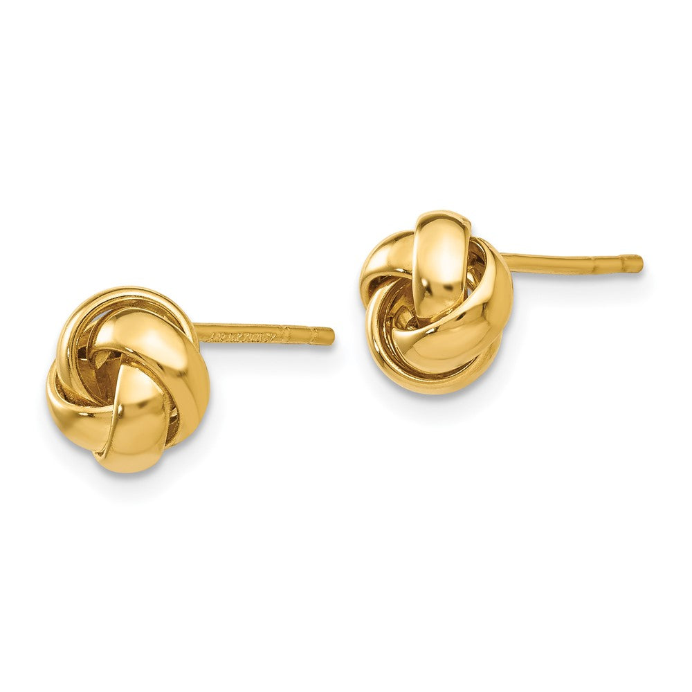 14k Yellow Gold 8 mm Knot Post Earrings (1.23 grams)