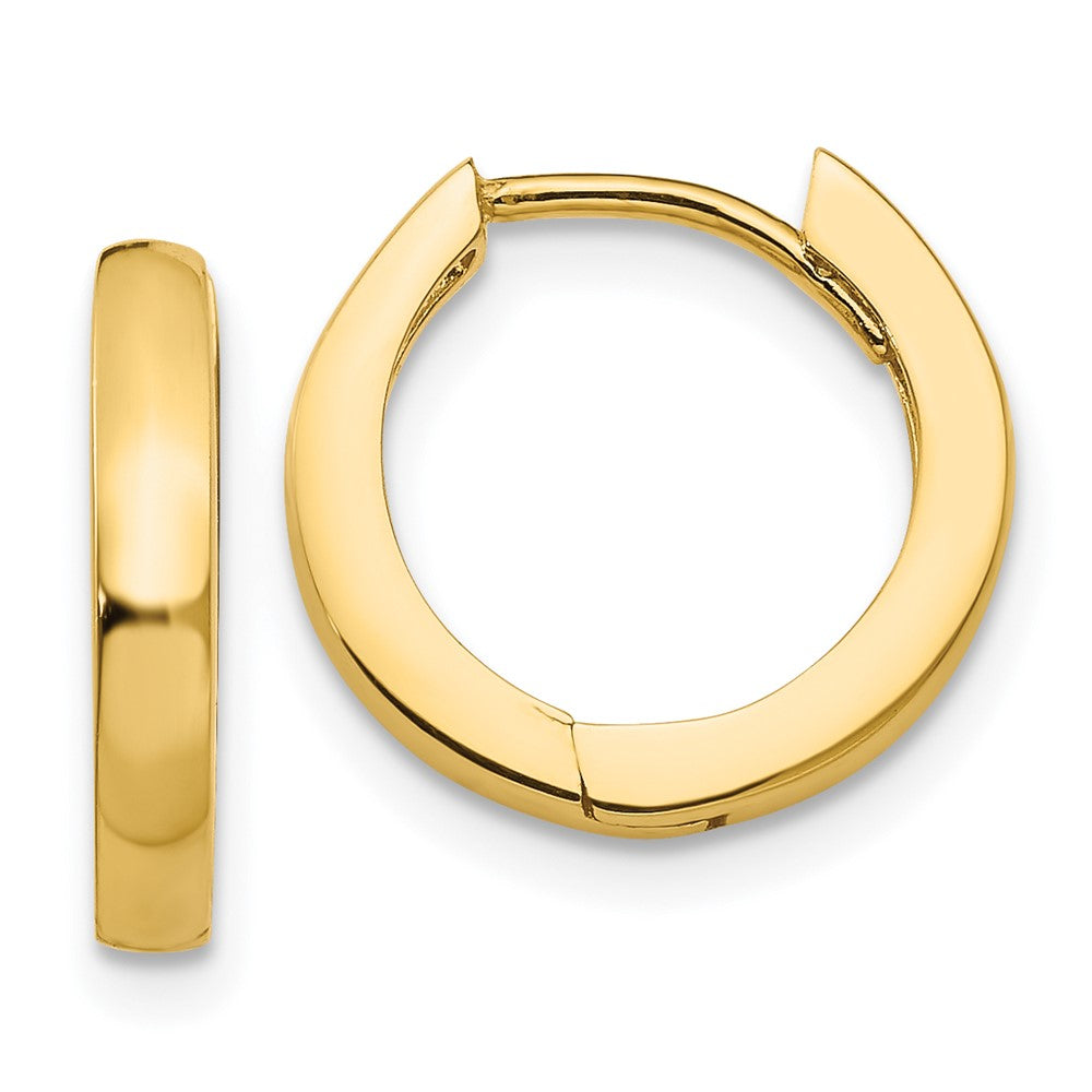14k Yellow Gold 1.7 mm Round Hinged Hoop Earrings (1.91 grams)
