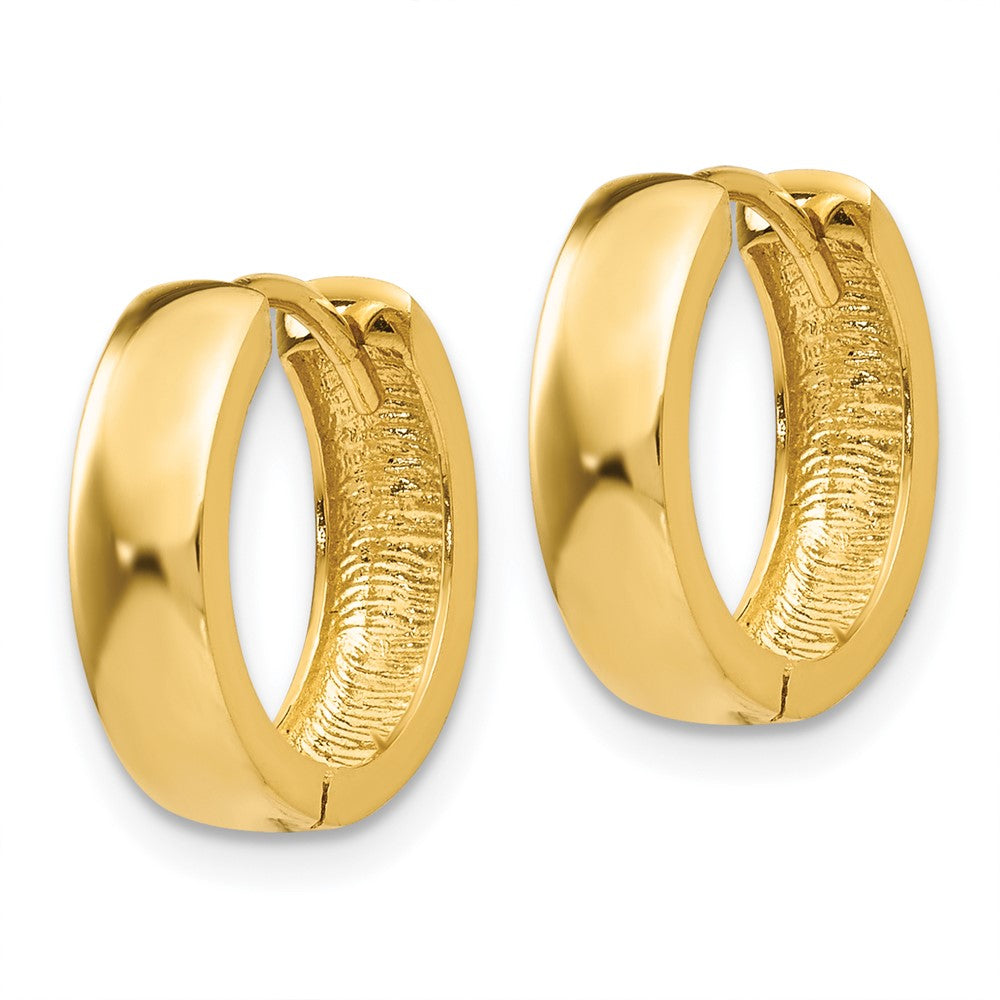 14k Yellow Gold 13.5 mm Round Hinged Hoop Earrings (1.77 grams)