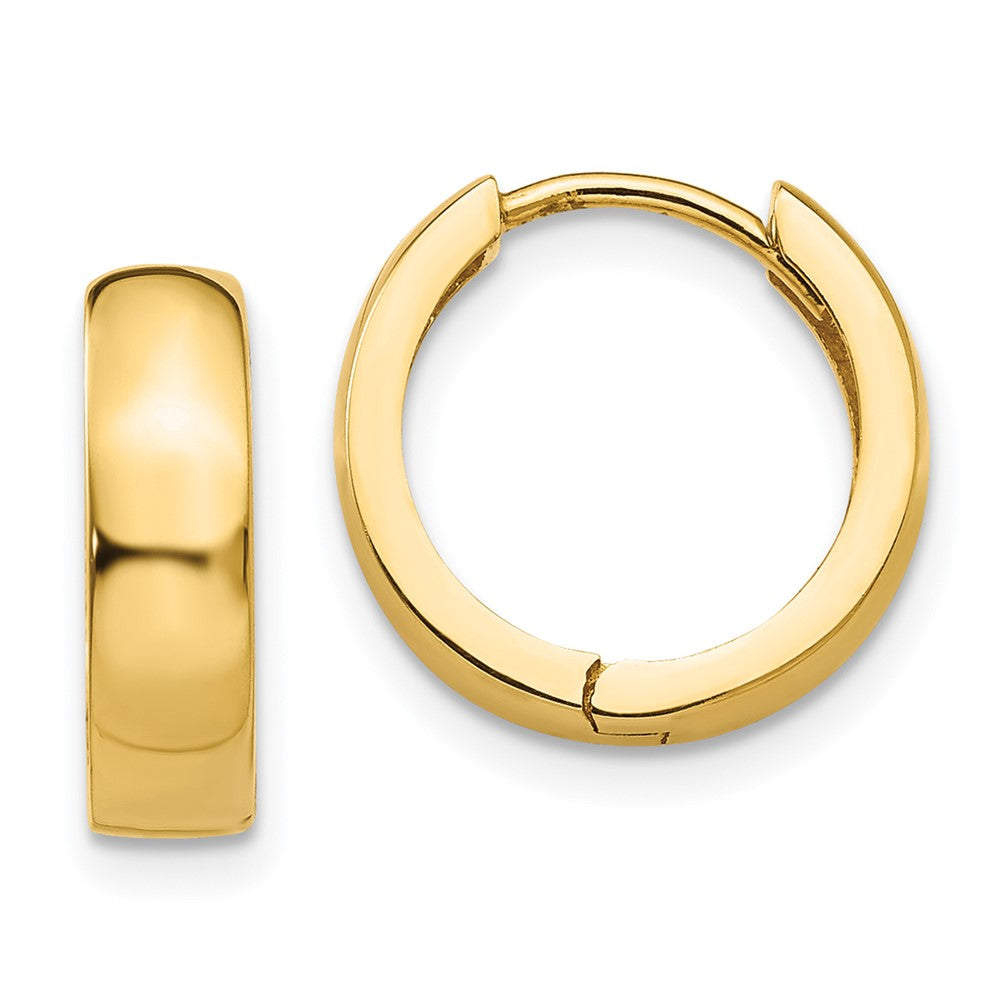 14k Yellow Gold 13.5 mm Round Hinged Hoop Earrings (1.77 grams)