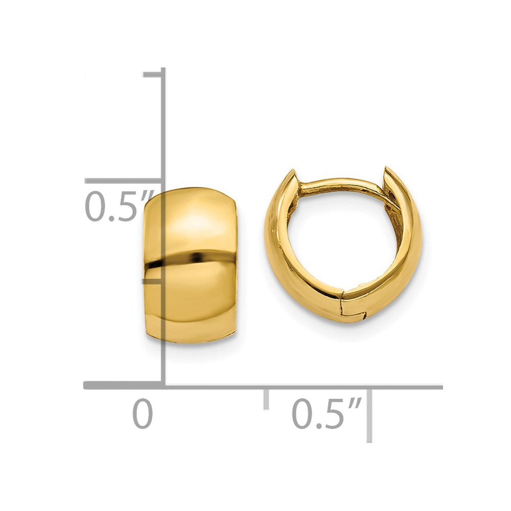 14k Yellow Gold 6 mm Round Hinged Hoop Earrings (2.03 grams)