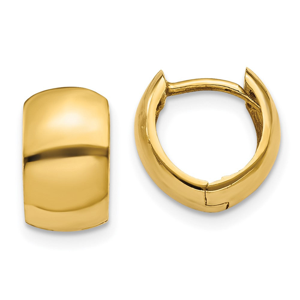 14k Yellow Gold 6 mm Round Hinged Hoop Earrings (2.03 grams)