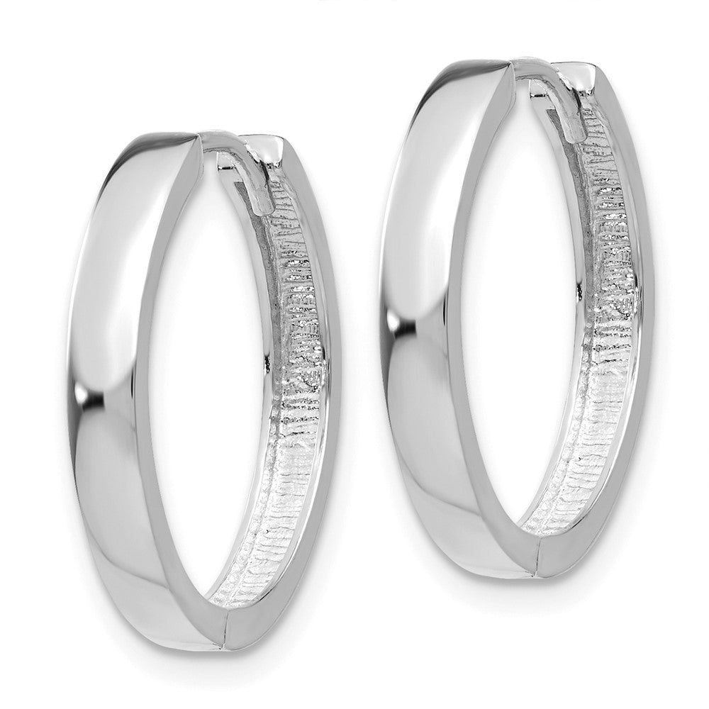 14k White Gold 3 mm Hinged Earrings (2.8 grams)