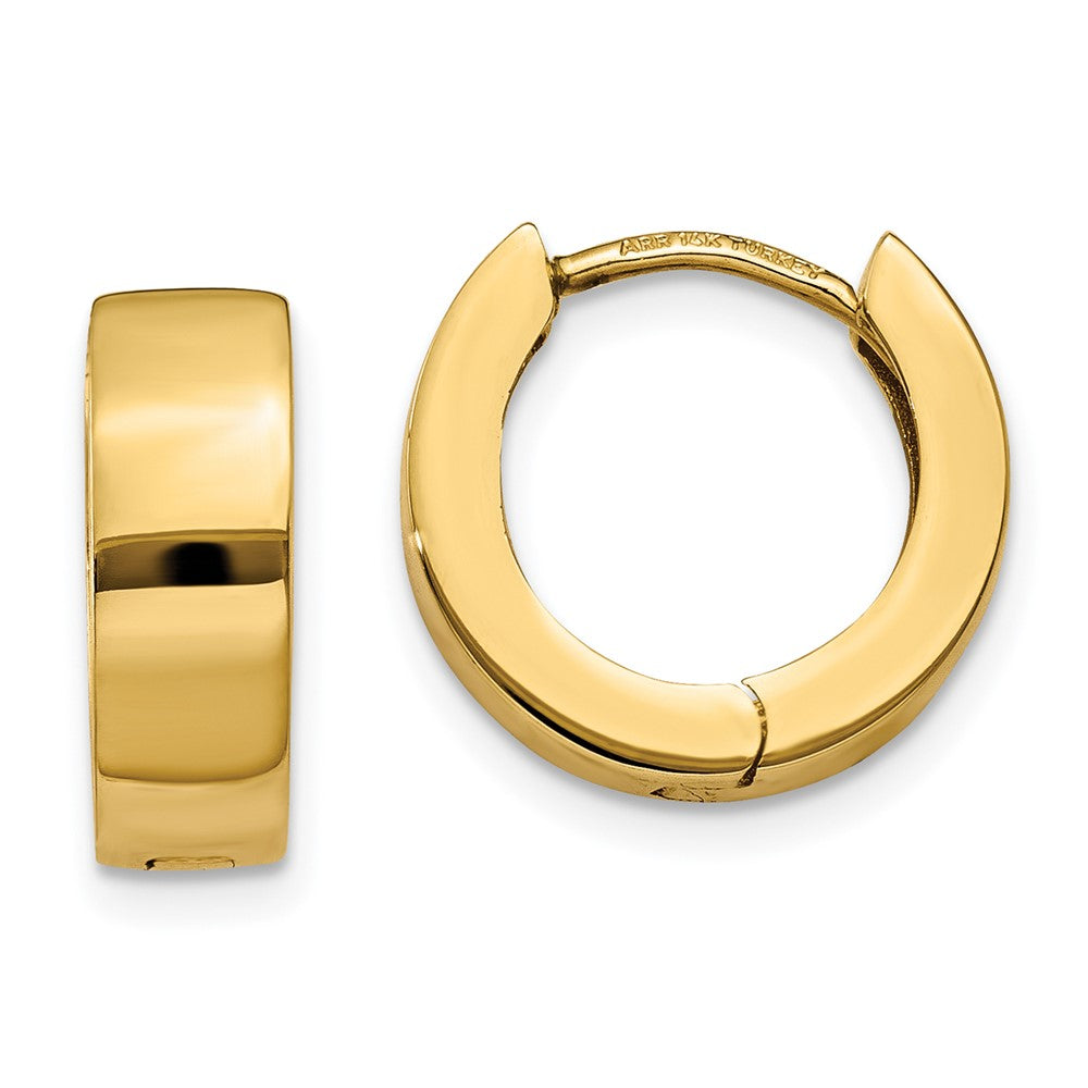 14k Yellow Gold 4.5 mm Hinged Hoop Earrings (3.15 grams)