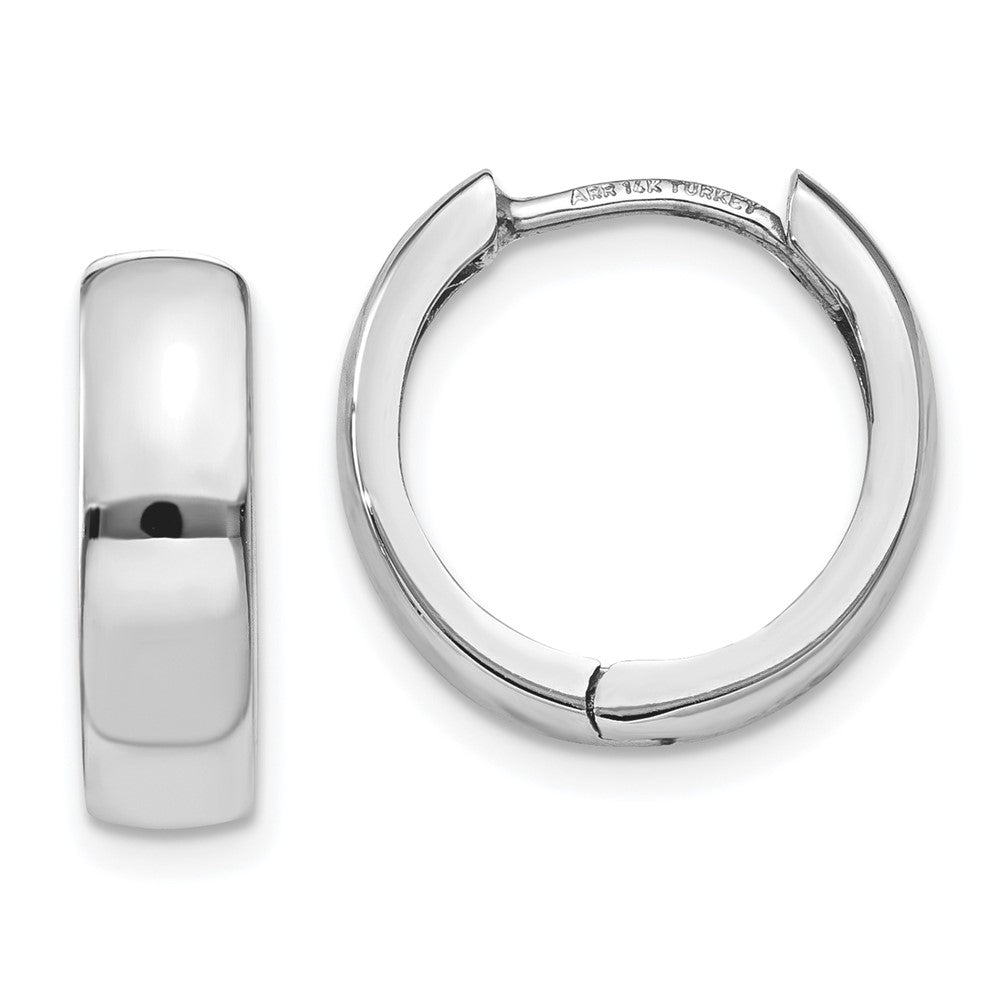 14k White Gold 4 mm Hinged Earrings (2.51 grams)