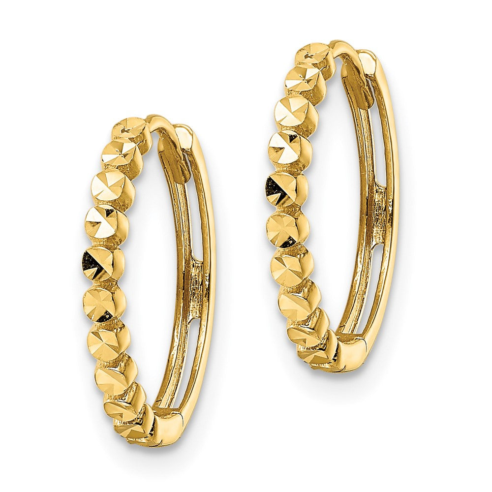 14k Yellow Gold 1.5 mm Hinged Hoop Earrings (1.49 grams)