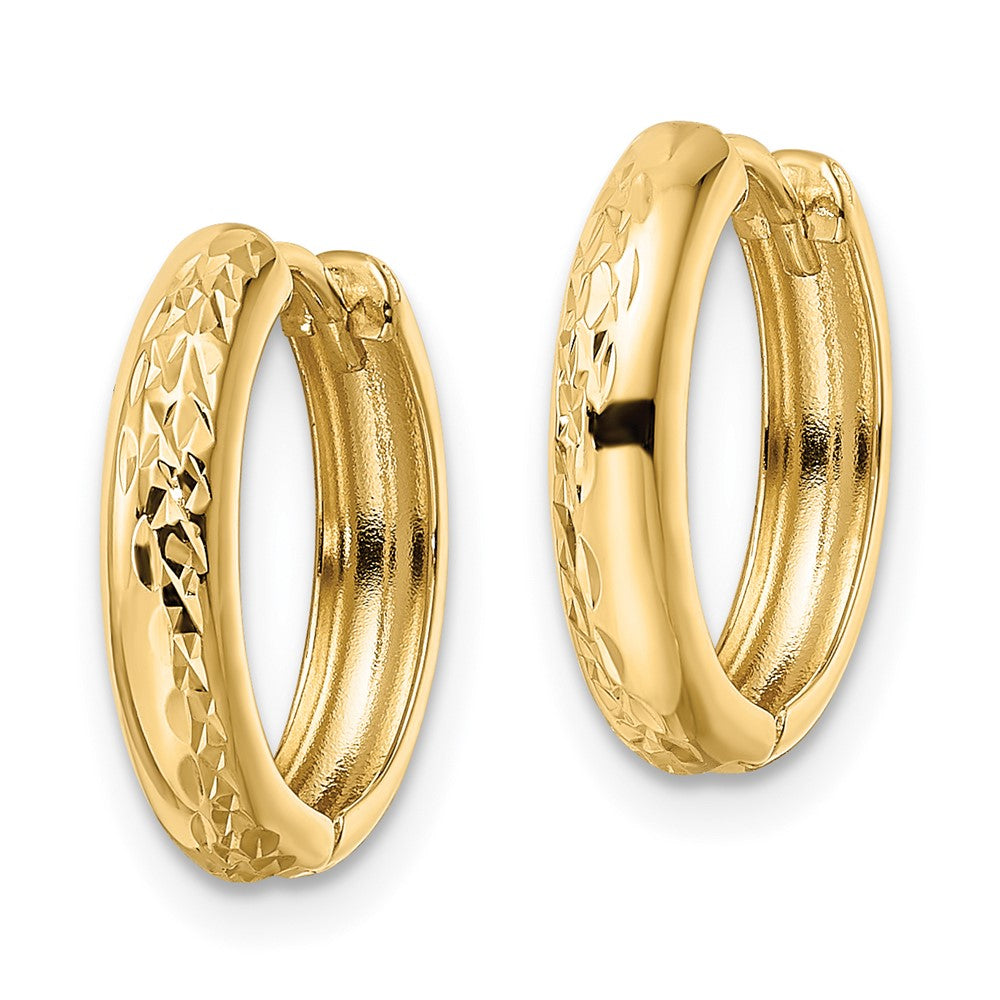 14k Yellow Gold 15.2 mm Hinged Hoop Earrings (1.44 grams)