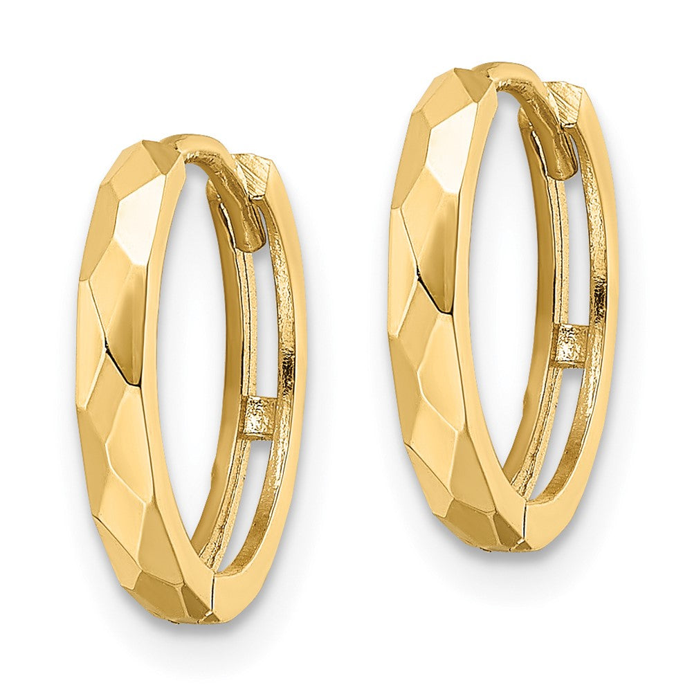 14k Yellow Gold 13.85 mm Hinged Hoop Earrings (1.48 grams)