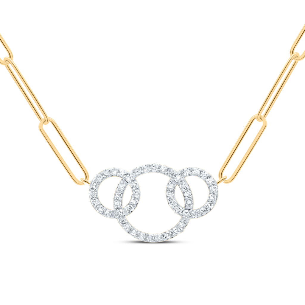 10Kt Gold 1/4Ctw-Diamond Fashion Necklace -18 Inch