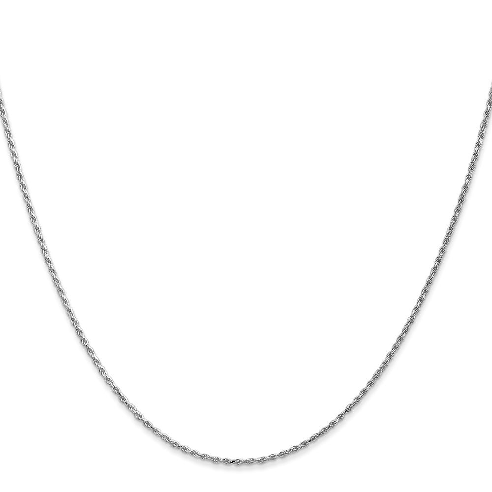 14k WG 1.15mm D/C Machine-made Rope Chain (2.13 grams)