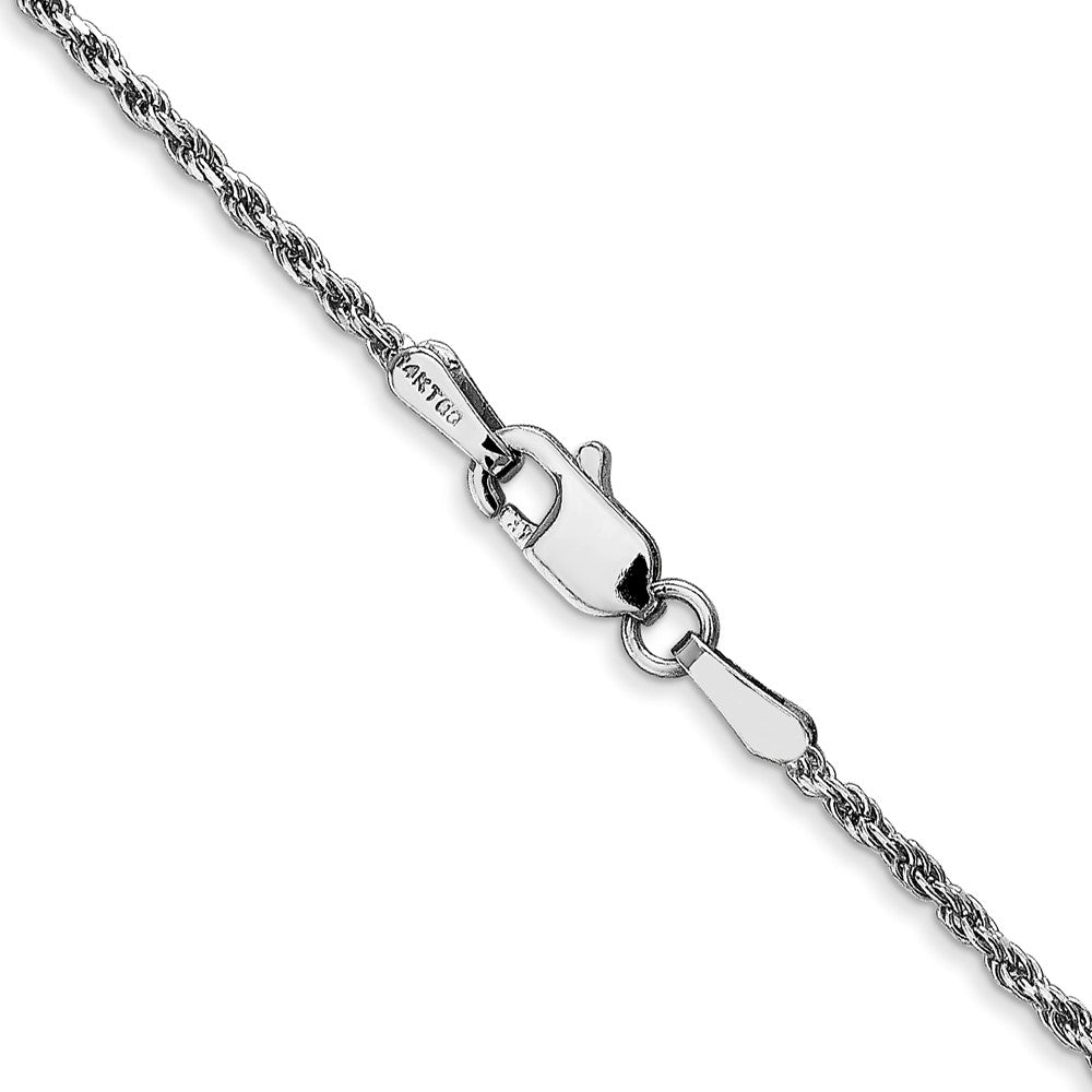 14k WG 1.30mm D/C Machine-made Rope Chain (2.76 grams)