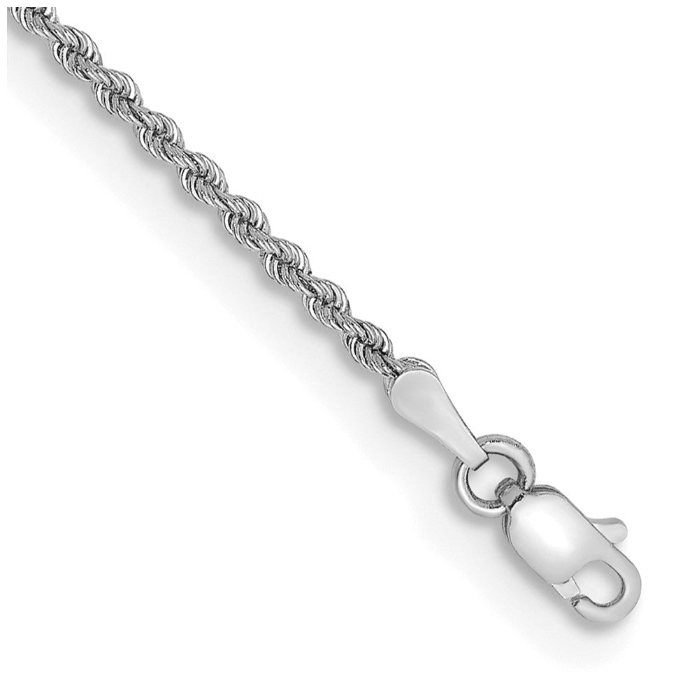 14k WG 2.0mm Regular Rope Chain Bracelet (2.25 grams)