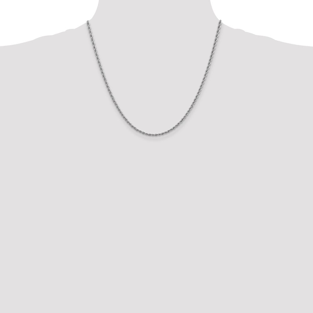 14k WG 2.5mm Regular Rope Chain (8.16 grams)