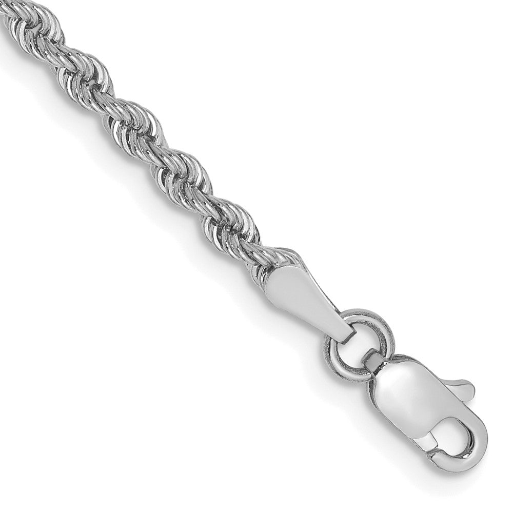 14k WG 2.5mm Regular Rope Chain Bracelet (3.63 grams)