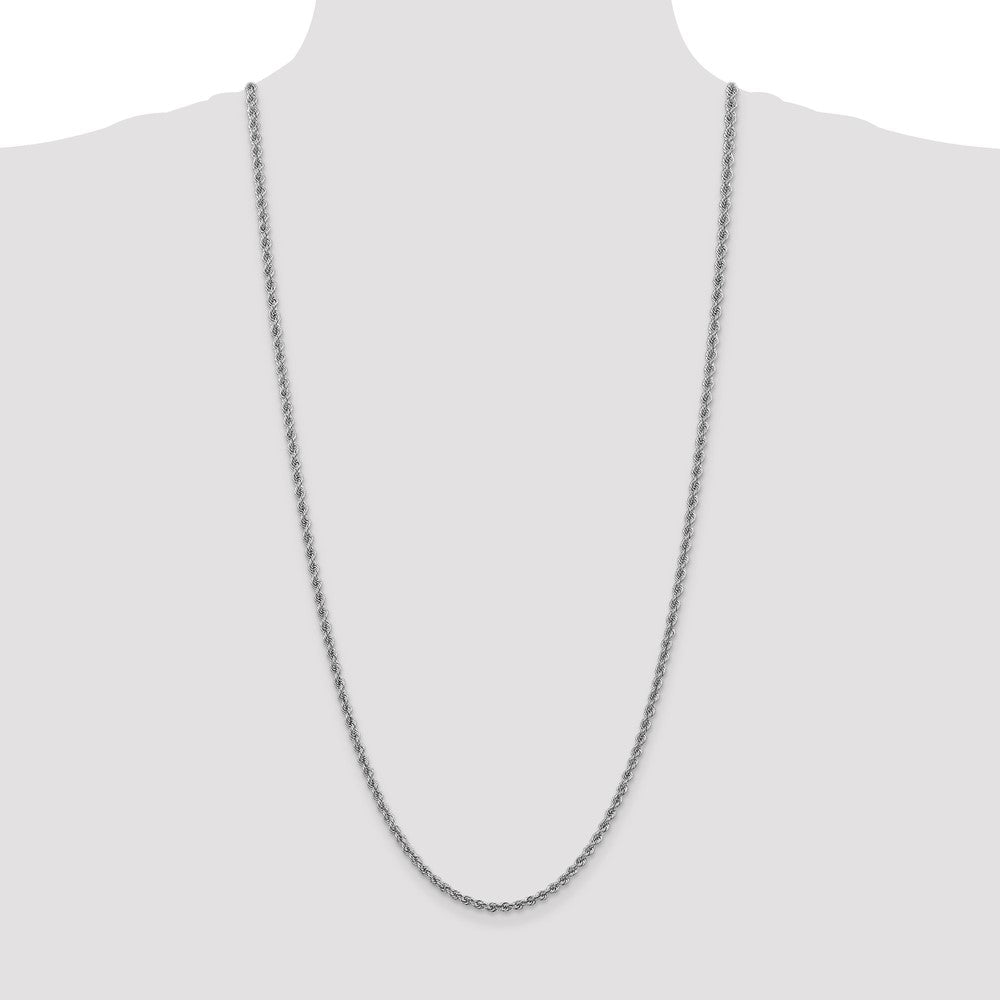 14k WG 3.0mm Regular Rope Chain (15.51 grams)