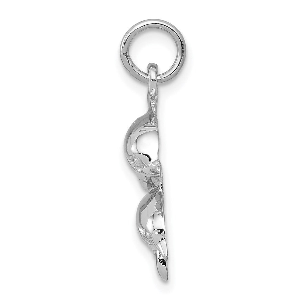 14k White Gold 17 mm Dolphin Charm (1.77 grams)