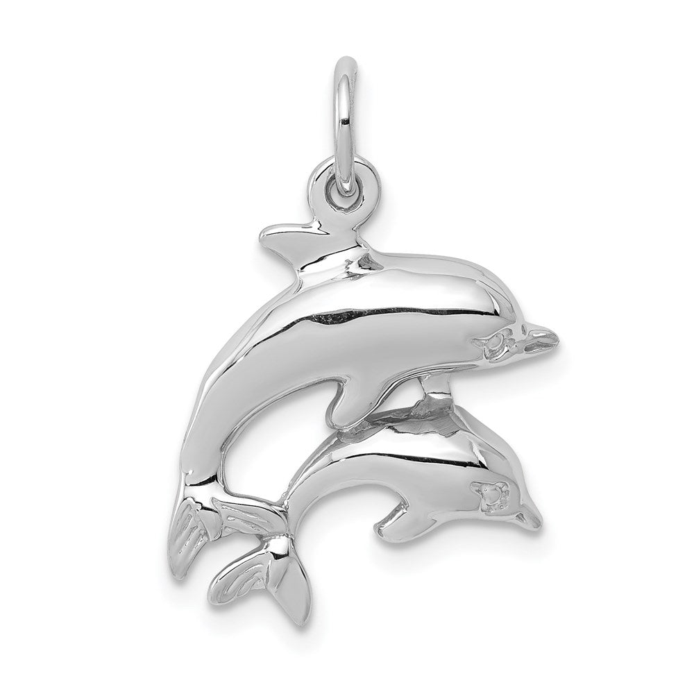 14k White Gold 17 mm Dolphin Charm (1.77 grams)