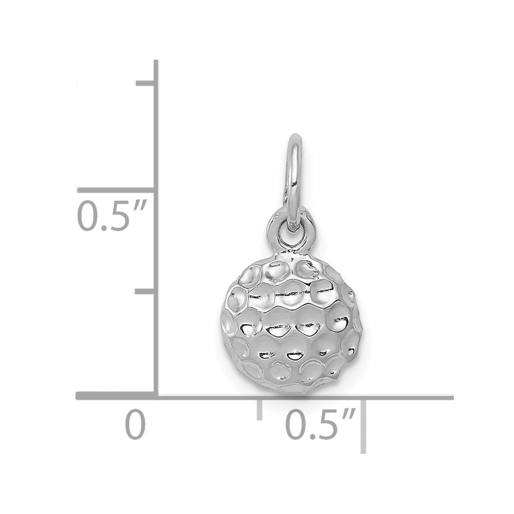 14k White Gold 9 mm Golf Ball Charm (0.75 grams)