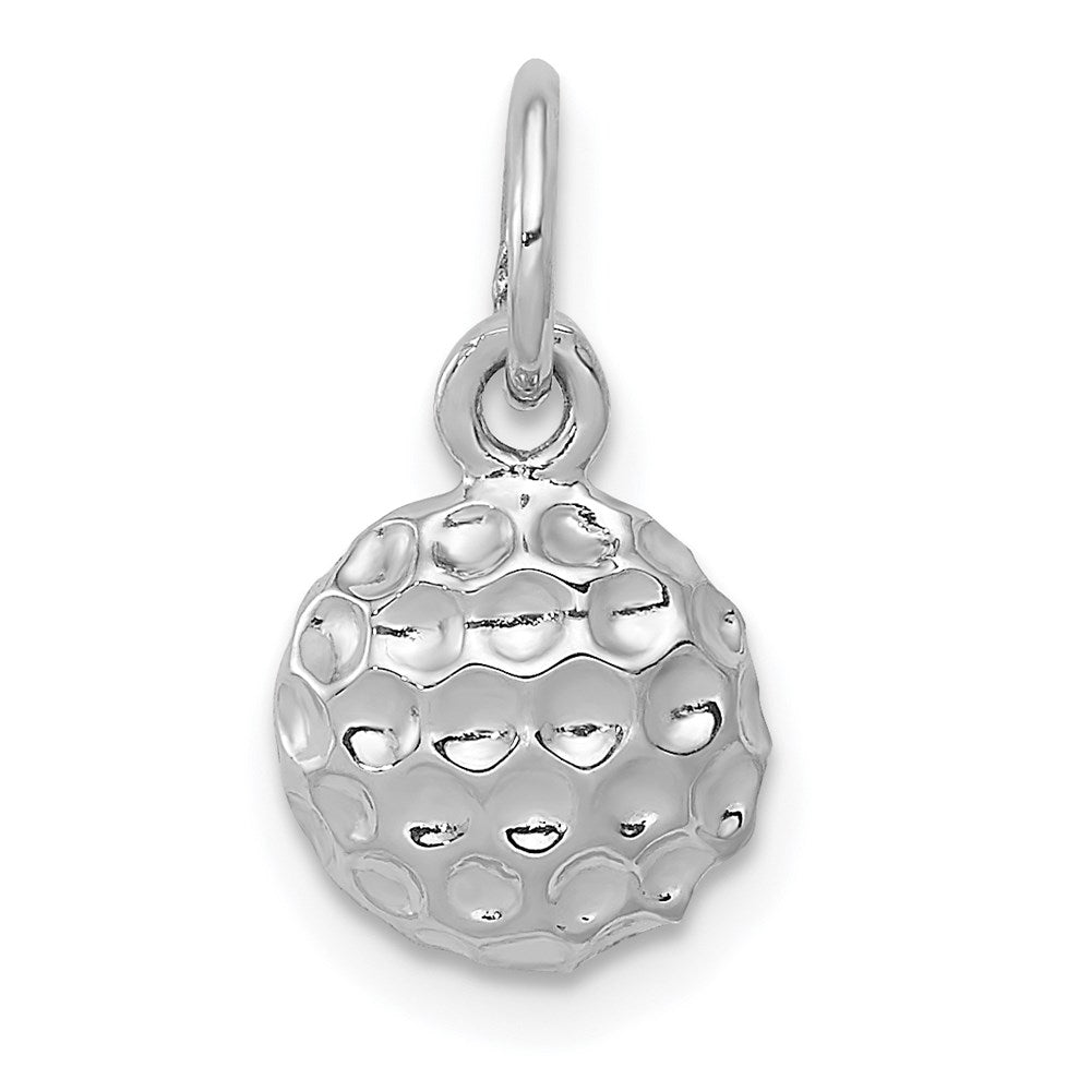 14k White Gold 9 mm Golf Ball Charm (0.75 grams)