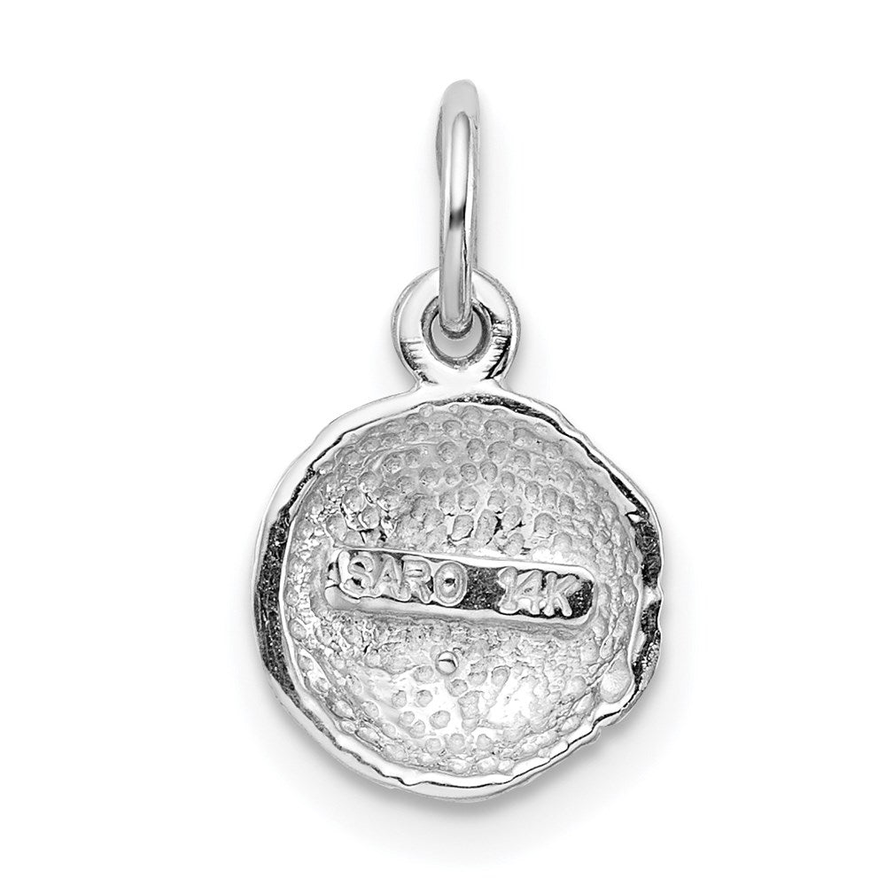 14k White Gold 9 mm Soccer Ball Charm (0.81 grams)