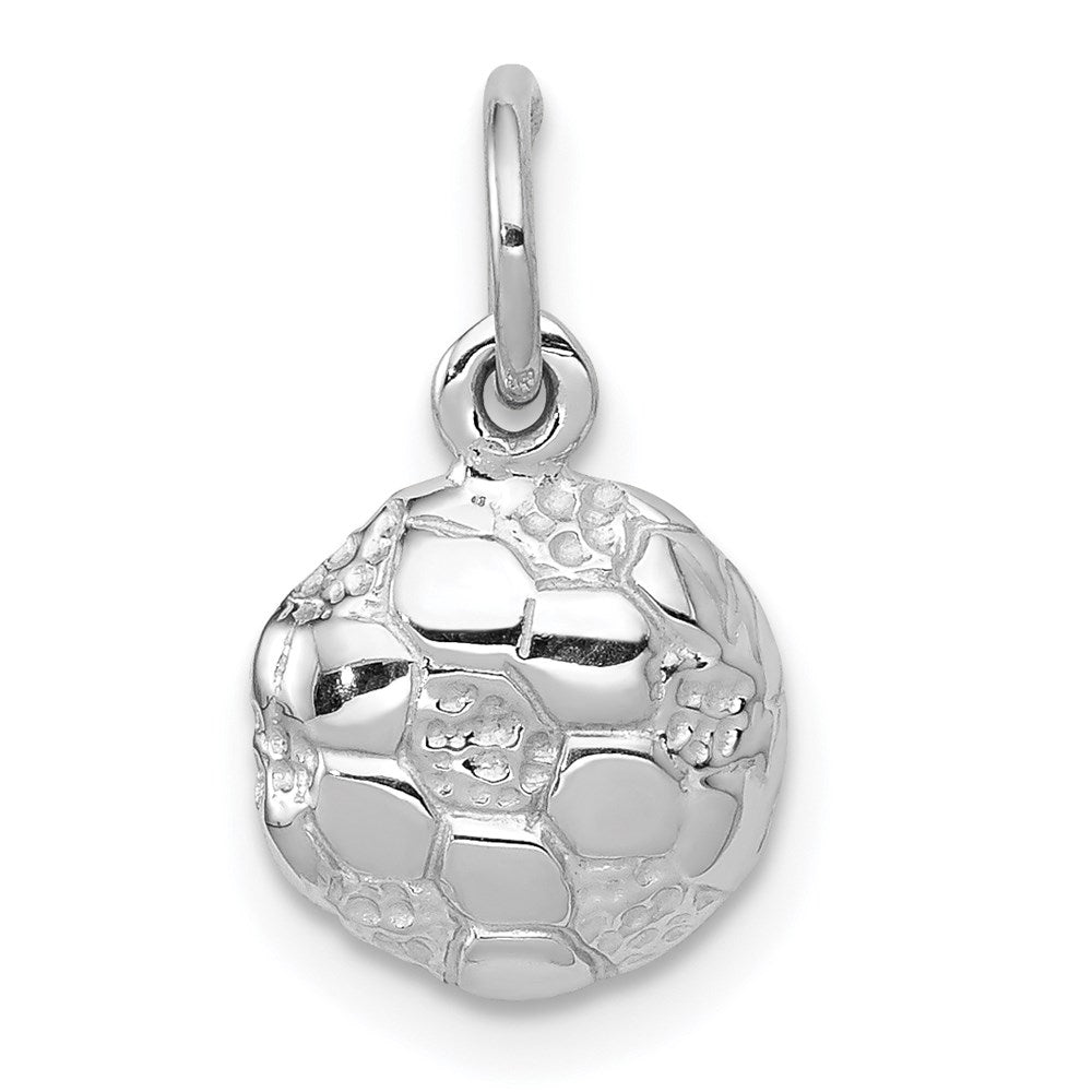 14k White Gold 9 mm Soccer Ball Charm (0.81 grams)