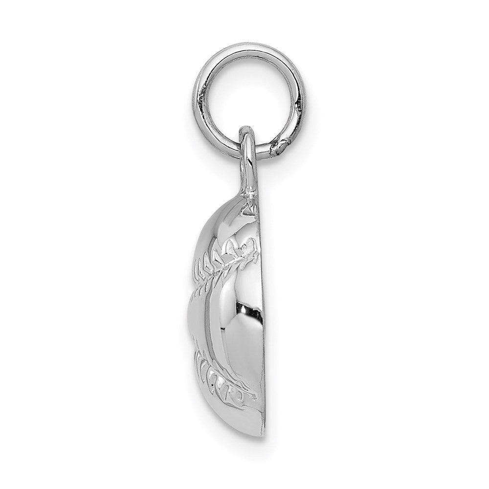 14k White Gold 11 mm Baseball Charm (1.16 grams)