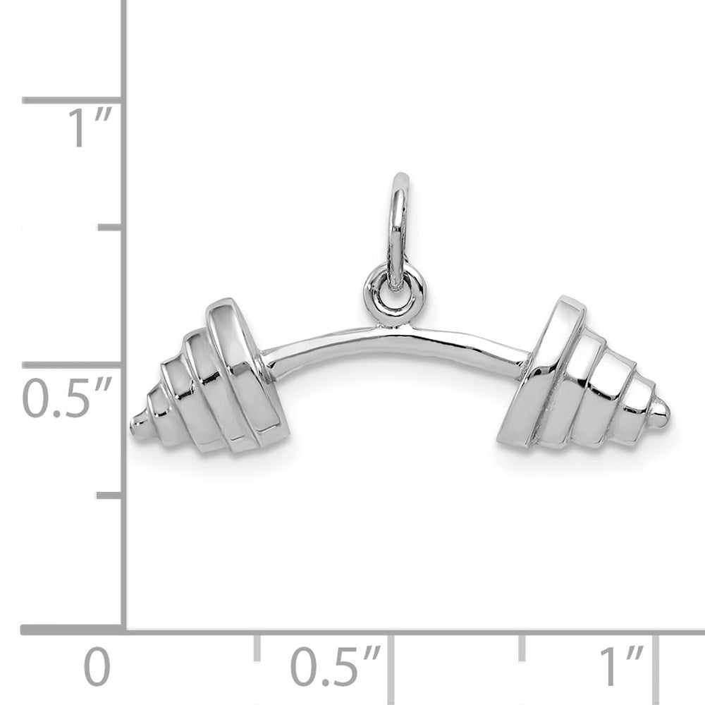 14k White Gold 26 mm Barbell Charm (1.21 grams)