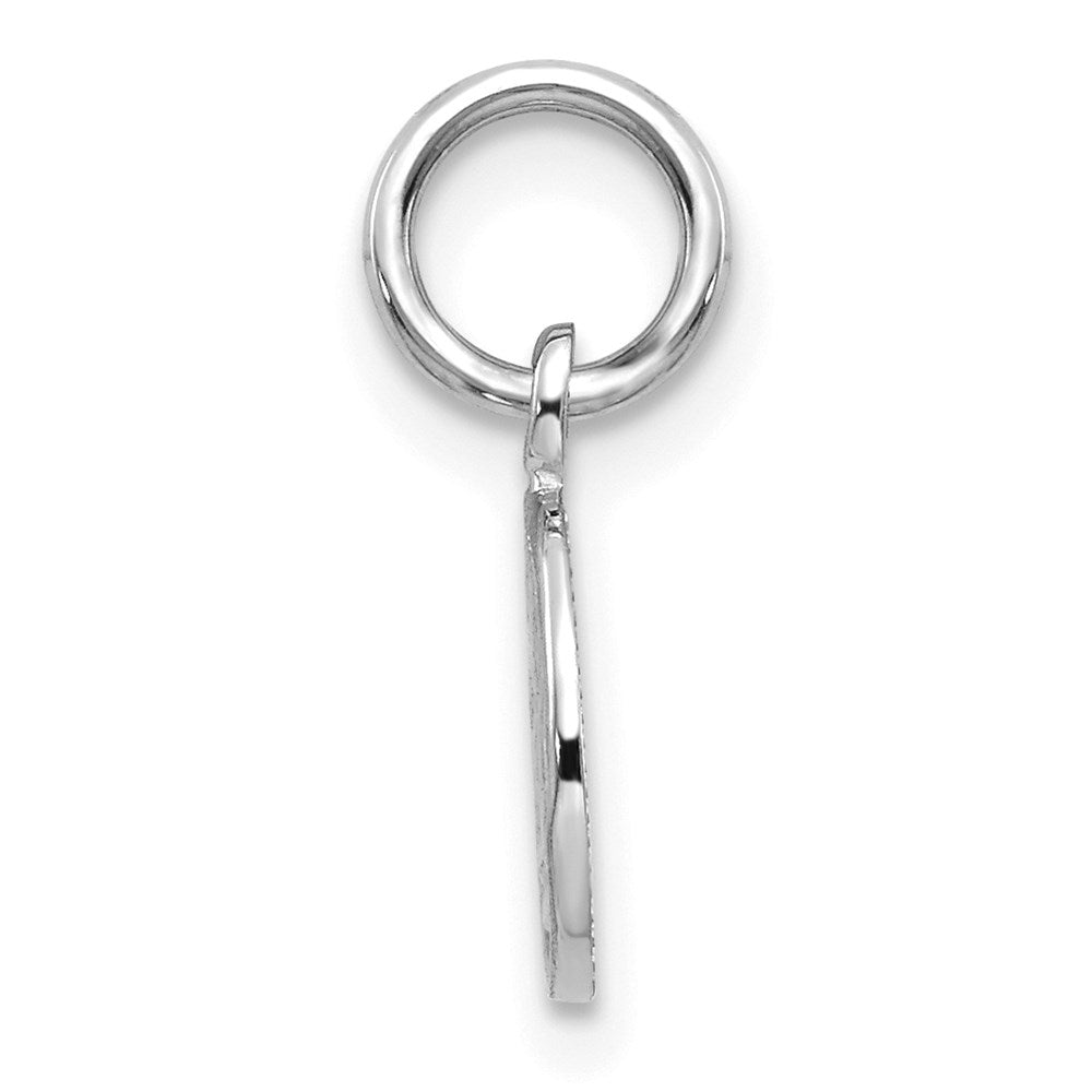 14k White Gold 8.5 mm Small Polished Angel Charm (0.49 grams)