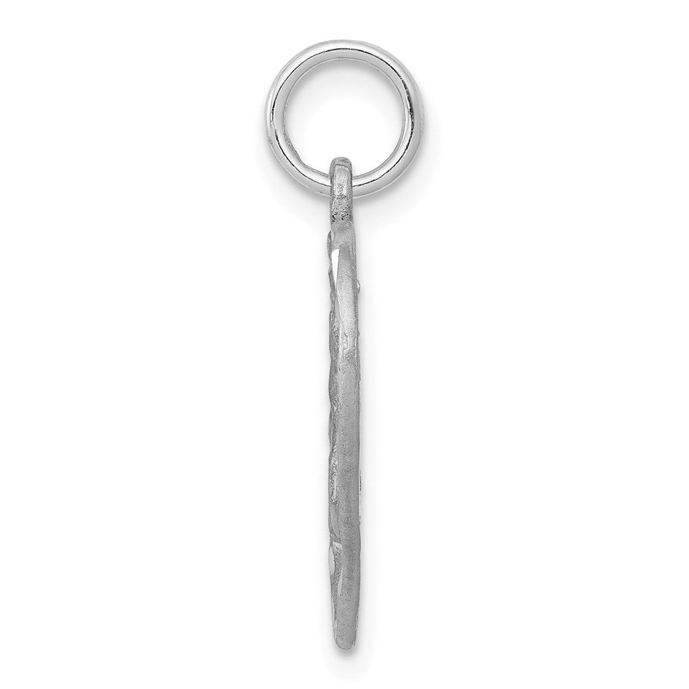 14k White Gold 18 mm Angel in Heart Charm (1.31 grams)