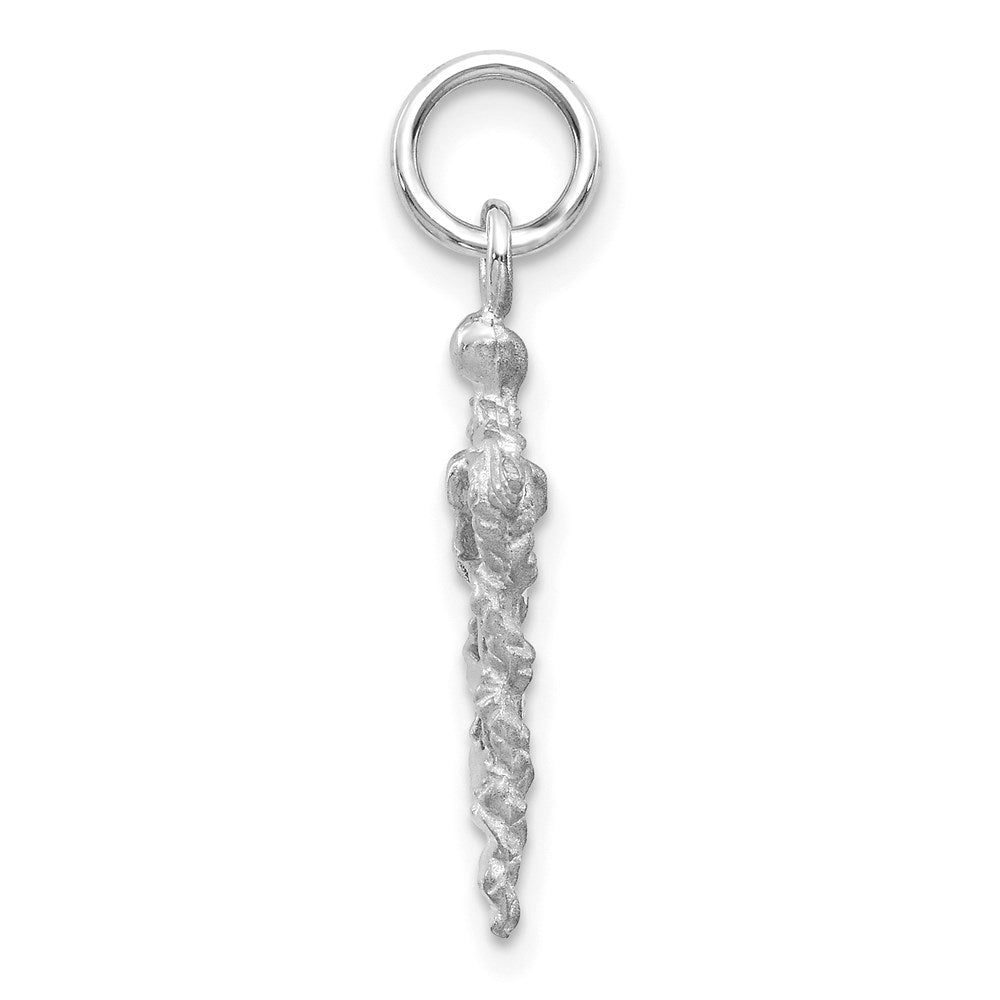 14k White Gold 11 mm 3-D Caduceus Charm (0.97 grams)