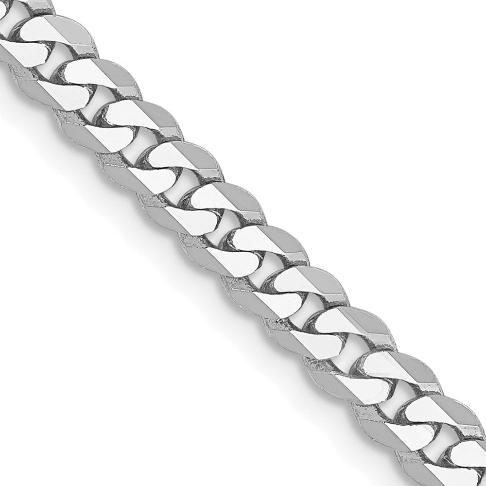14k WG 3.9mm Flat Beveled Curb Chain (10.17 grams)
