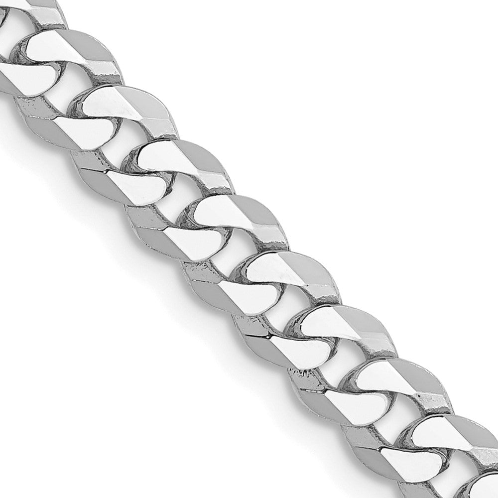 14k WG 4.75mm Flat Beveled Curb Chain (16.42 grams)