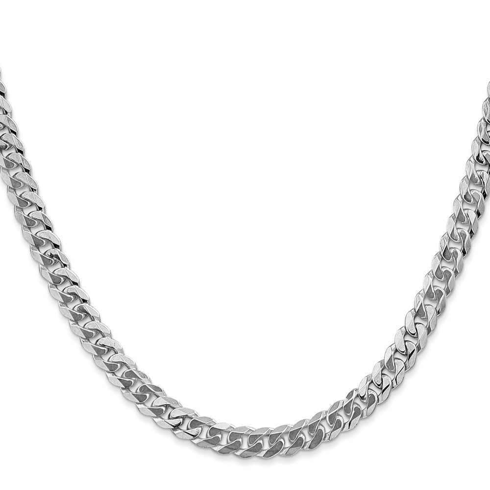 14k WG 5.75mm Flat Beveled Curb Chain (23.37 grams)