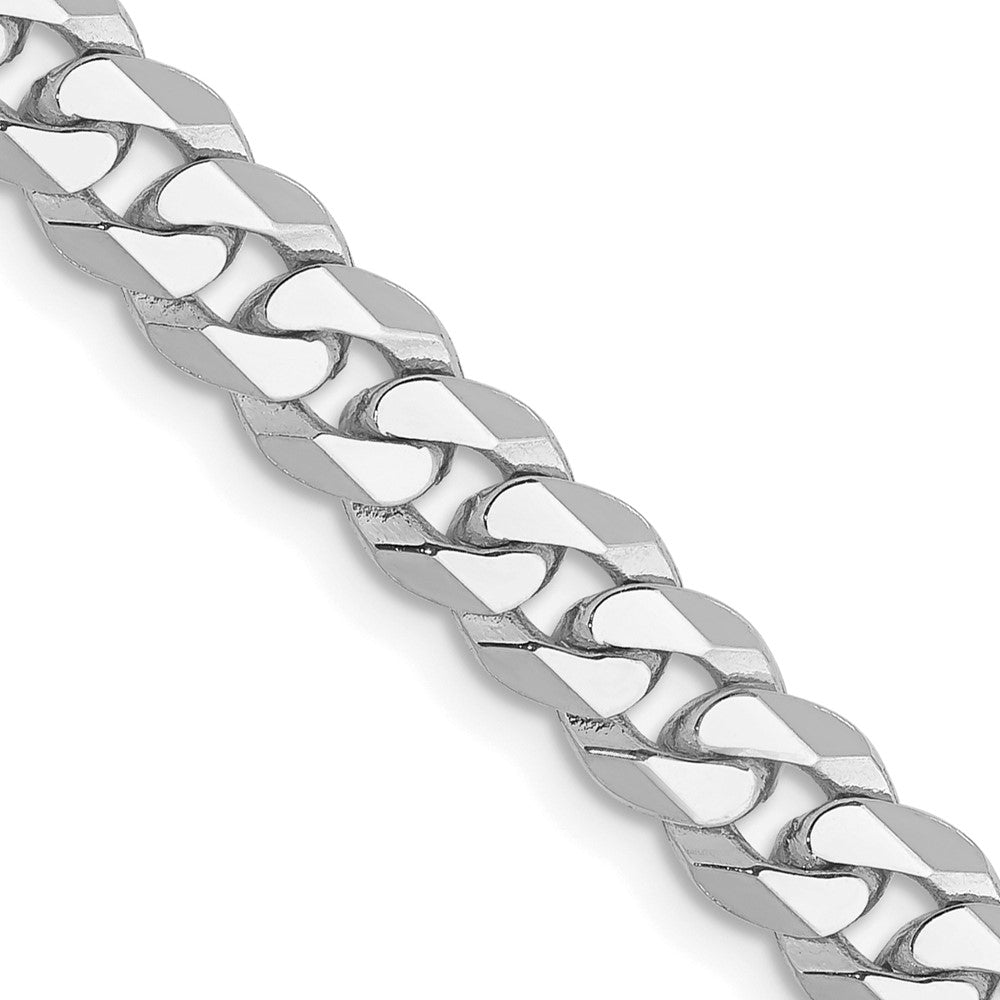 14k WG 5.75mm Flat Beveled Curb Chain (23.37 grams)