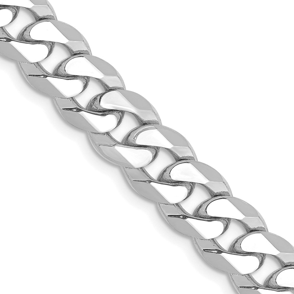 14k WG 8mm Flat Beveled Curb Chain (53.37 grams)