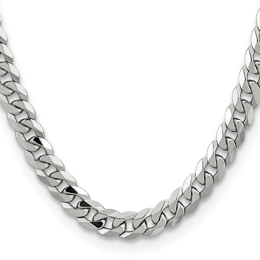 14k WG 8.5mm Flat Beveled Curb Chain (63.59 grams)