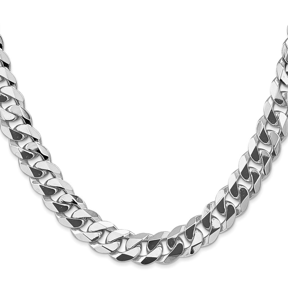 14k WG 9.5mm Flat Beveled Curb Chain (80.19 grams)