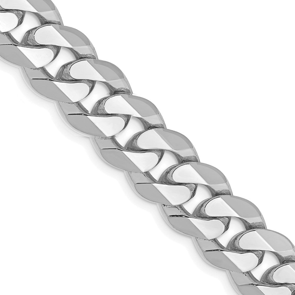 14k WG 9.5mm Flat Beveled Curb Chain (80.19 grams)