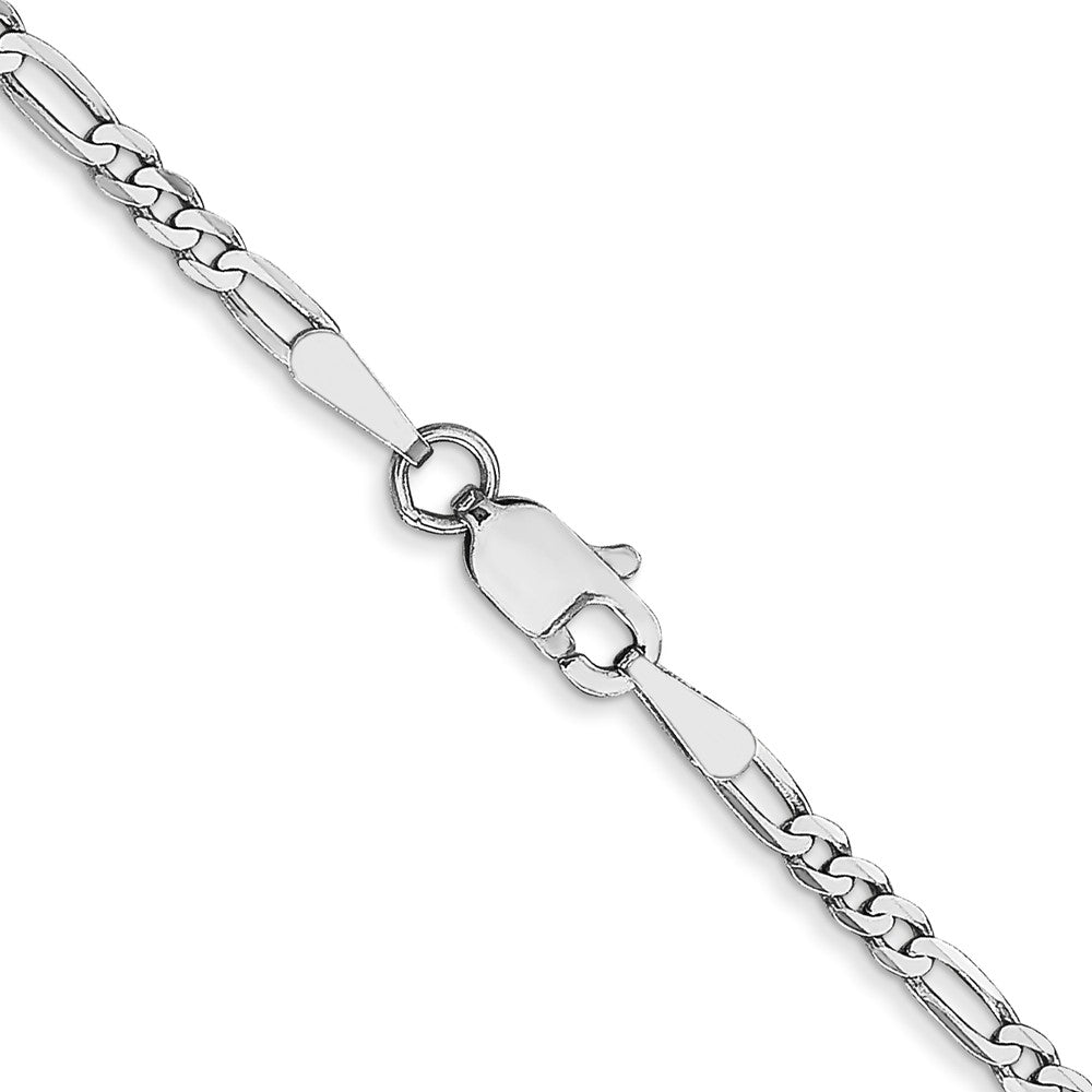 14k WG 2.25mm Flat Figaro Chain (3.40 grams)